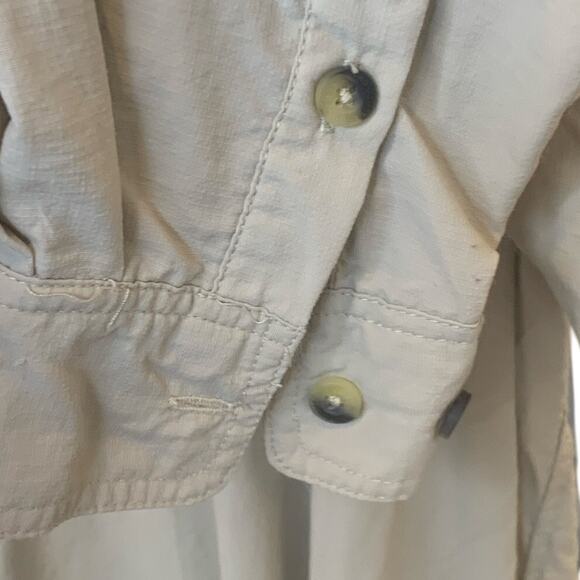 Natural Gear Fishing Shirt XL Khaki Nylon Vented Long / Short Sleeves Mens - Picture 5 of 8